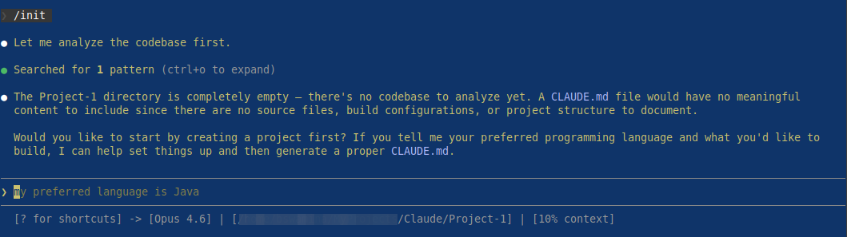 Claude Init Command