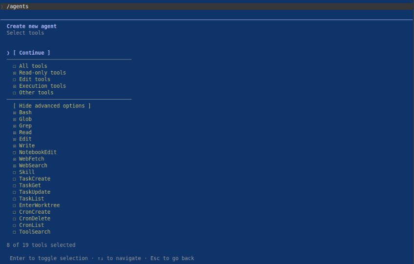Claude Tools Selection