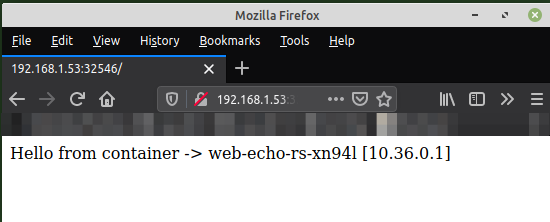 Node Port in Browser