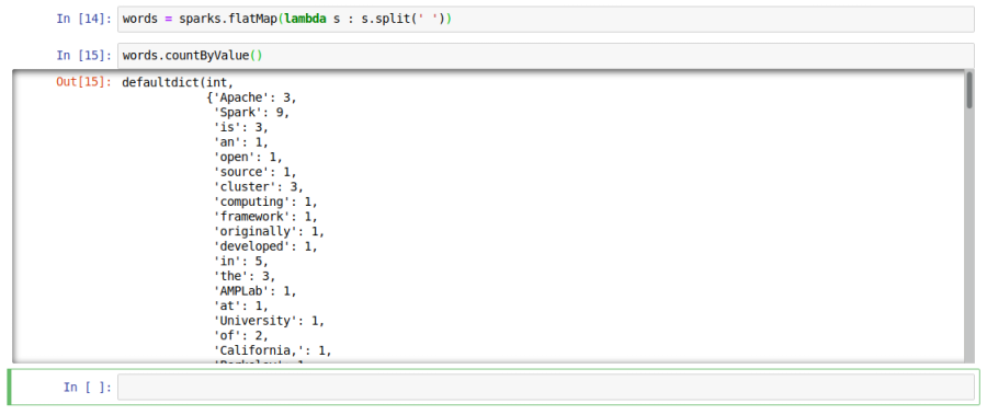 Wordcount in Notebook