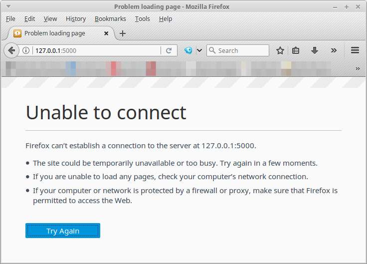 Docker Flask Failure