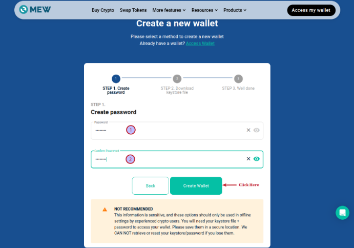 Create Wallet