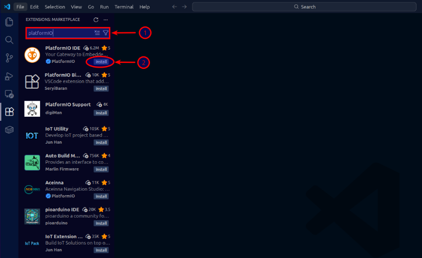Extensions PlatformIO
