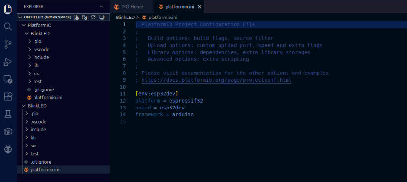 PlatformIO INI