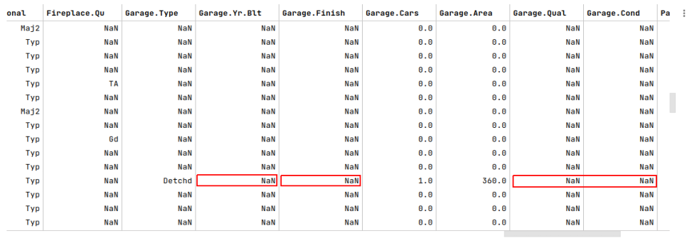 Rows Missing Values