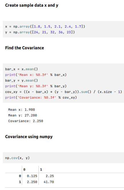 Covariance