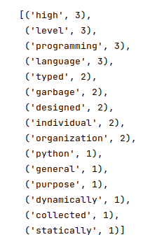 Vocabulary Frequency