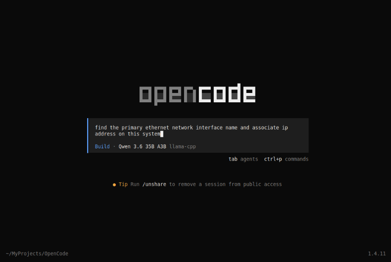 OpenCode User Prompt