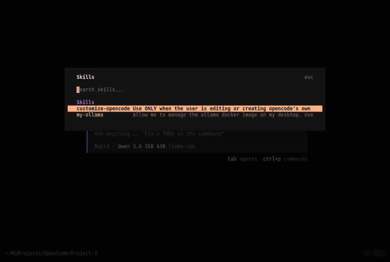 OpenCode Skills Command