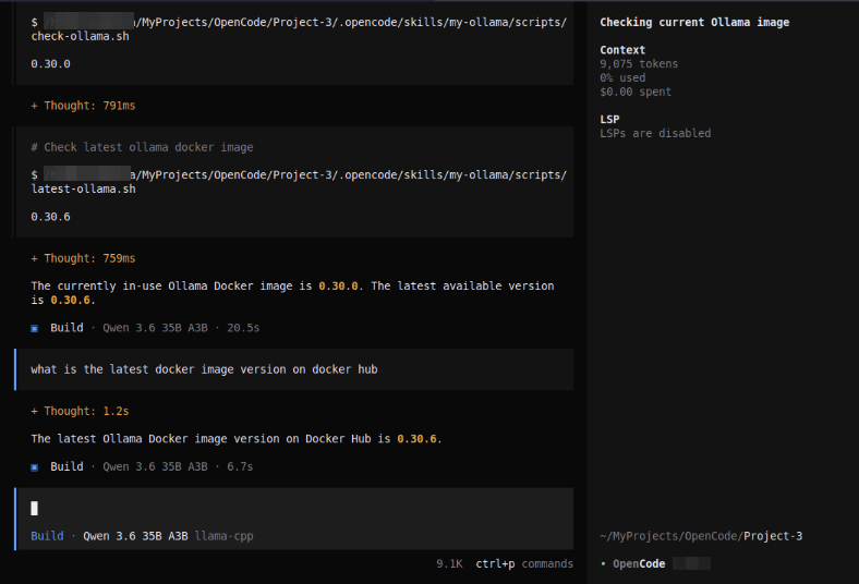 OpenCode Latest Ollama