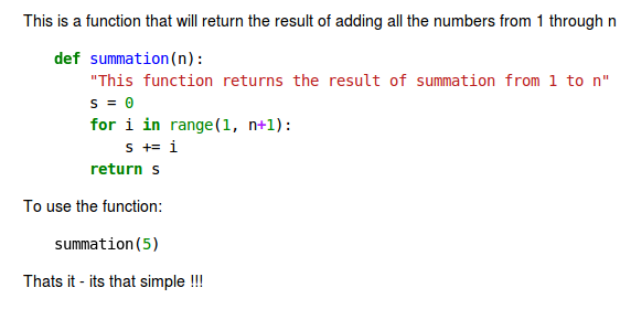 Markdown Python Code