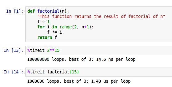 Magic Timeit Command